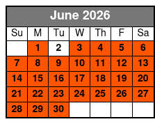 Crab Island Sunset Combo 3.5HR June Schedule