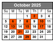 Maximum Magic Show Featuring Noah and Heather Wells October Schedule