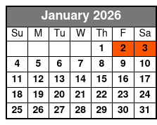 Maximum Magic Show Featuring Noah and Heather Wells January Schedule