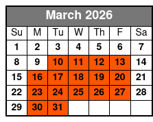 Maximum Magic Show Featuring Noah and Heather Wells March Schedule