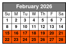 Waverunner Dolphin Tour February Schedule