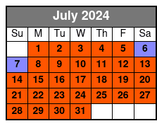 Waverunner / Jet Ski 1 Hr. July Schedule