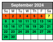 Waverunner / Jet Ski 1 Hr. September Schedule