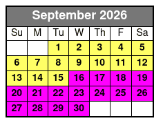 Famous & Original Destin Tikis Sunset Cruise in Destin Harbor September Schedule