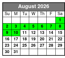 Sunset Dolphin Watching Cruise in Destin Harbor August Schedule