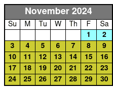 Hydrojet Sunset Cruise November Schedule