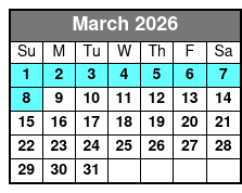 Shared Deep Sea Fishing March Schedule