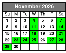 Parasailing With Pelican Adventures November Schedule