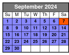 1/2 Hour Jet Ski Rental September Schedule