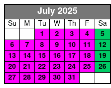 Hydrojet Dolphin Cruise July Schedule