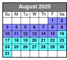 Hydrojet Dolphin Cruise August Schedule