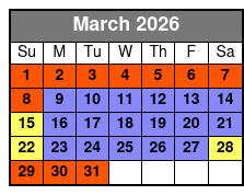 Hydrojet Dolphin Cruise March Schedule