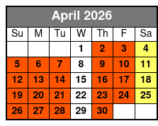 Hydrojet Dolphin Cruise April Schedule