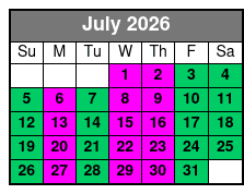 Hydrojet Dolphin Cruise July Schedule