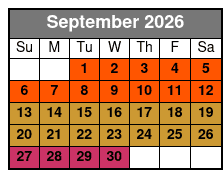 Hydrojet Dolphin Cruise September Schedule