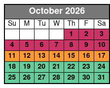 Hydrojet Dolphin Cruise October Schedule