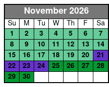 Hydrojet Dolphin Cruise November Schedule