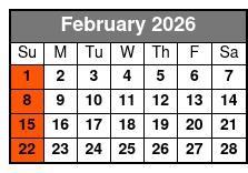 Labor Day Weekend February Schedule