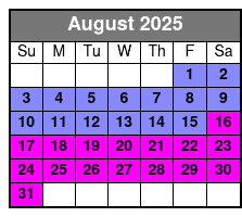 Hydrojet Dolphin Cruise in Destin August Schedule