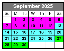 Hydrojet Dolphin Cruise in Destin September Schedule