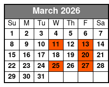 Destin: Party and Walk-On Fishing Trip March Schedule