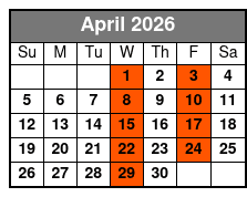 Destin: Party and Walk-On Fishing Trip April Schedule