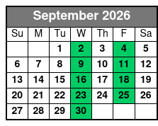 Destin: Party and Walk-On Fishing Trip September Schedule