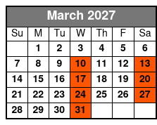 Destin: Party and Walk-On Fishing Trip March Schedule