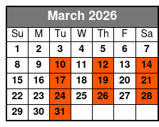 Snorkeling & Shelling Destin March Schedule