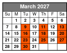Snorkeling & Shelling Destin March Schedule
