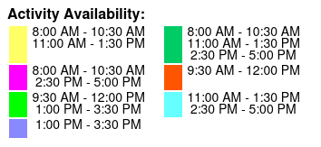 Snorkeling & Shelling Destin Color Key