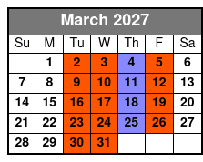 Glassblowing Experience in Florida March Schedule