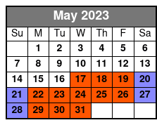 Private 1 Hour, 2 Rider Lesson May Schedule