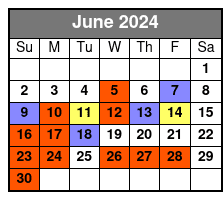 4 Hour Charter June Schedule
