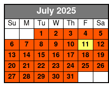 Private Banana Boat Experience July Schedule