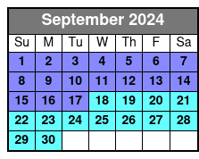 Island Jetski Adventure September Schedule
