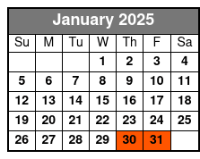 Island Jetski Adventure January Schedule
