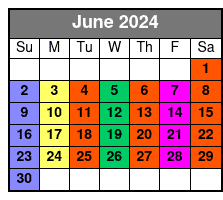 1-Hour SUP Yoga/Floating Yoga June Schedule