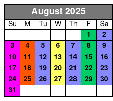 1-Hour SUP Yoga/Floating Yoga August Schedule