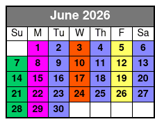 1-Hour SUP Yoga/Floating Yoga June Schedule