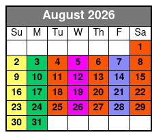 1-Hour SUP Yoga/Floating Yoga August Schedule