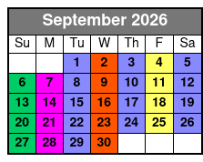 1-Hour SUP Yoga/Floating Yoga September Schedule