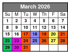 Add a 1-Hour Paddle Lesson March Schedule