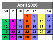 Add a 1-Hour Paddle Lesson April Schedule