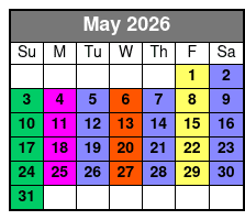 Add a 1-Hour Paddle Lesson May Schedule