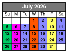 Add a 1-Hour Paddle Lesson July Schedule