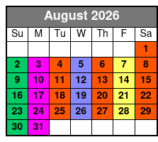 Add a 1-Hour Paddle Lesson August Schedule