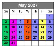 Add a 1-Hour Paddle Lesson May Schedule