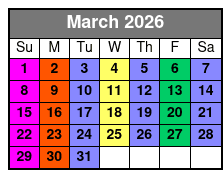 Stand Up Paddleboarding Lesson March Schedule