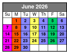 Stand Up Paddleboarding Lesson June Schedule